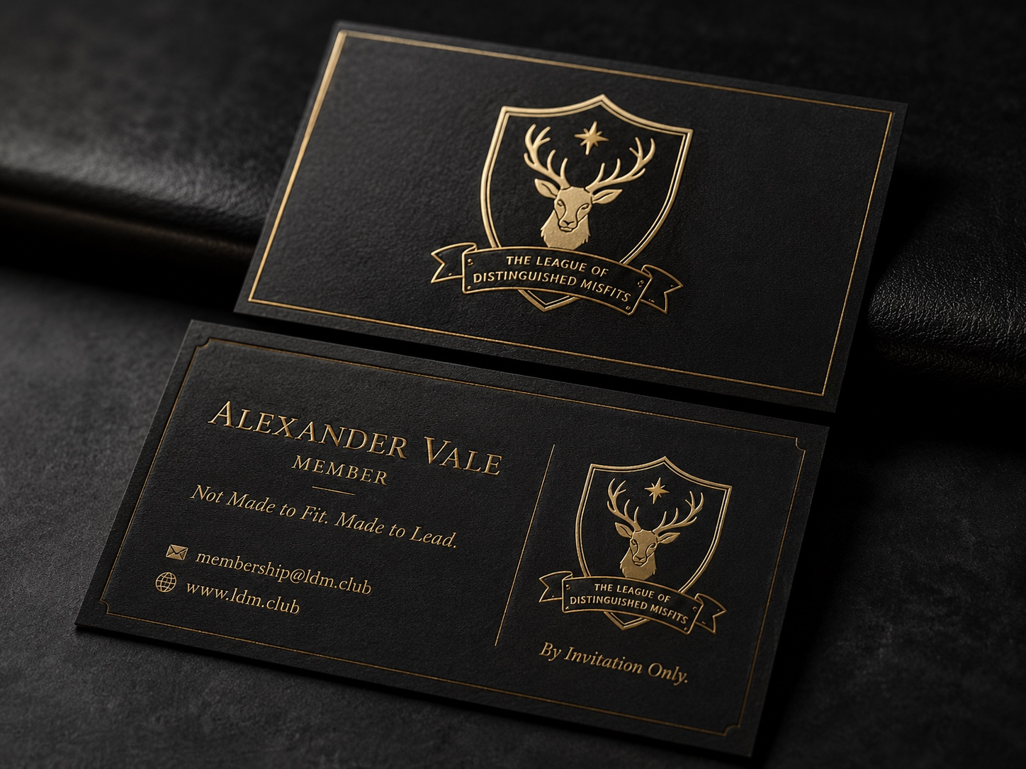 League member cards — gold and copper foil editions